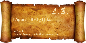 Láposi Brigitta névjegykártya