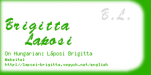 brigitta laposi business card