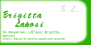 brigitta laposi business card